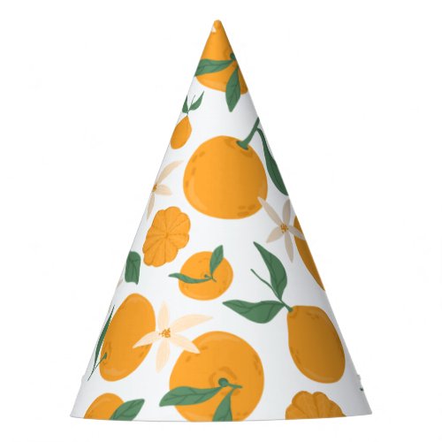 Cutie Orange Clementine Tangerine Mandarin Fruit Party Hat