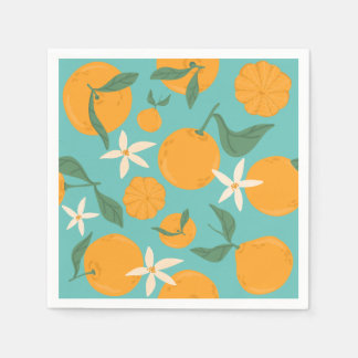 Cutie Orange Mandarin Tangerine Clementine  Napkins