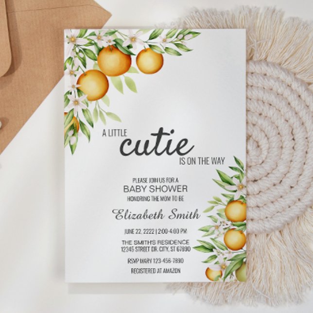 Cutie Oranges Baby Shower Invitation (Creator Uploaded)