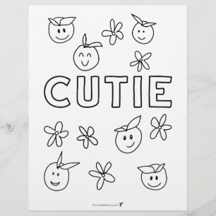 Cutie Oranges Budget Coloring Page