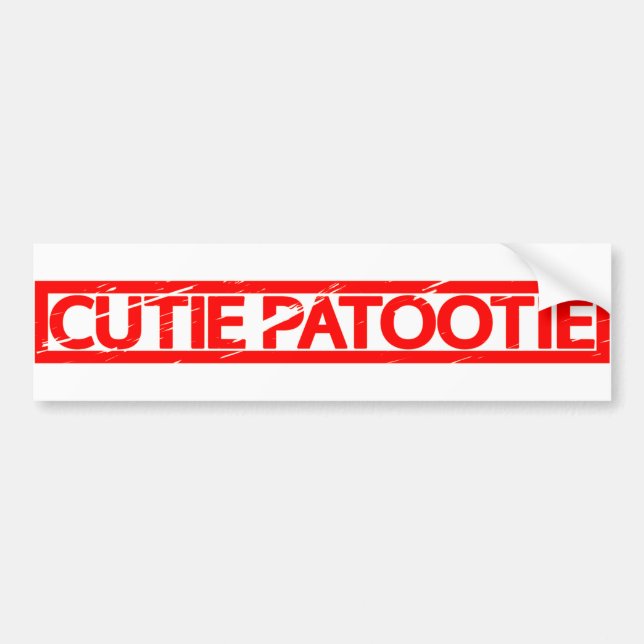 Cutie Patootie Stamp Bumper Sticker (Front)