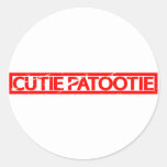 Cutie Patootie Stamp Classic Round Sticker