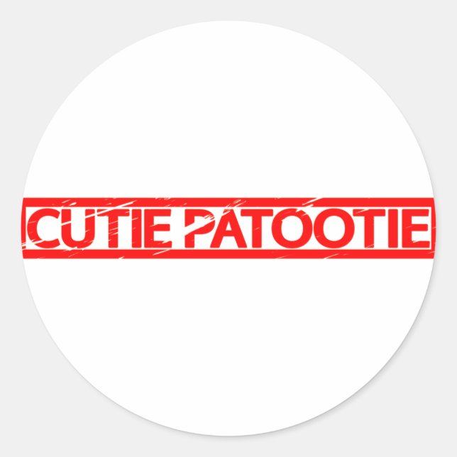 Cutie Patootie Stamp Classic Round Sticker (Front)