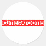 Cutie Patootie Stamp Classic Round Sticker