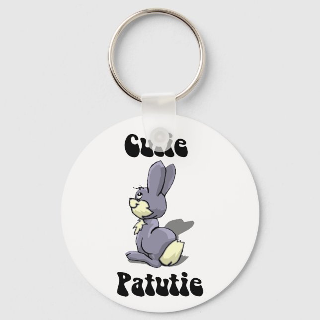 Cutie Patutie bunny Keychain (Front)