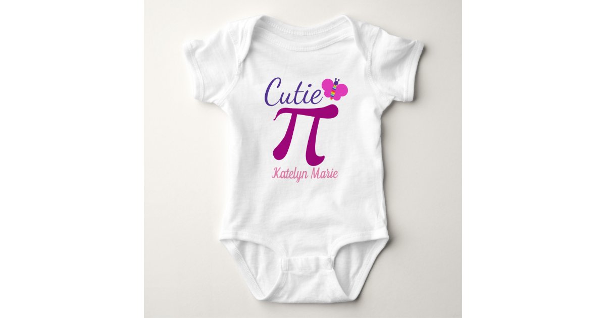 Cutie Pi Cute Funny Math Pun Baby Bodysuit Zazzle Com