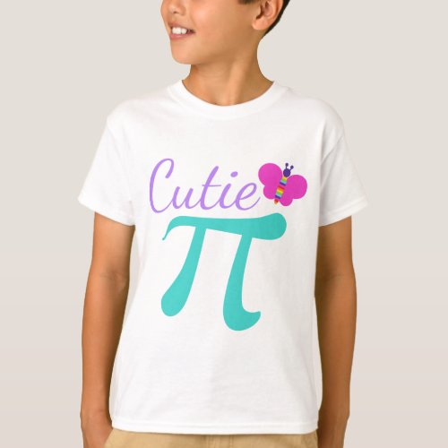 Cutie Pi Cute Math Pun Kids T_Shirt