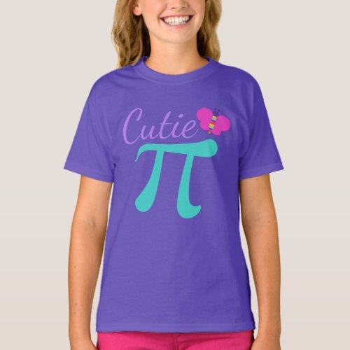 Cutie Pi Cute Pun Girls T_Shirt
