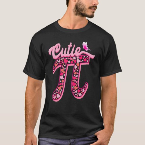 Cutie Pi Day Pink Heart Pi Day Love Pi Day Mathema T_Shirt