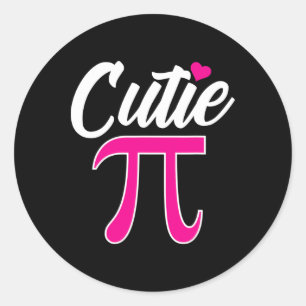 Cutie Pi Funny Pi Day Co. Classic Round Sticker