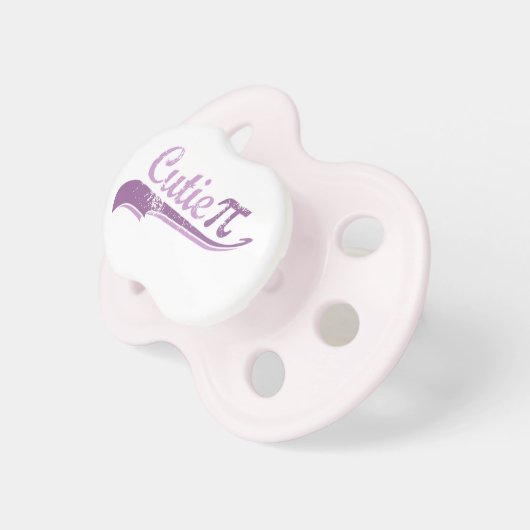 Cutie Pi Geek Baby Girl Pacifier (Front Right)
