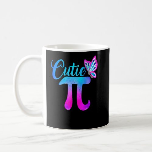 Cutie Pi Math Pie Butterfly Adorable Math Pun  Coffee Mug