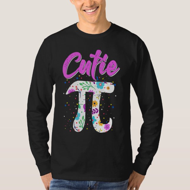 Cutie Pi Number Math Pun Celebrate Mathematics Pi  T-Shirt (Front)