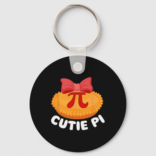 Cutie Pi - Pi Day Math Lover Science Pi Symbol  Keychain (Front)