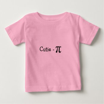 Cutie-pi (pie) Pink Baby Long-sleeved Tee-shirt Baby T-shirt by Regella at Zazzle