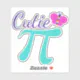 Cutie Pi Symbol Cute Math Pun Laptop Sticker | Zazzle