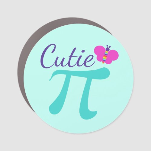 Cutie Pi Symbol Math Pun Car Magnet
