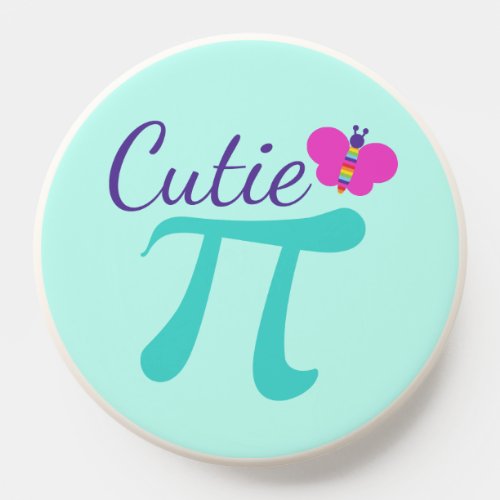 Cutie Pi Symbol Math Pun Cute Teal PopSocket