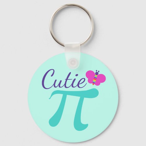 Cutie Pi Symbol Math Pun Keychain