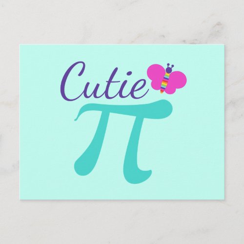 Cutie Pi Symbol Math Pun Postcard