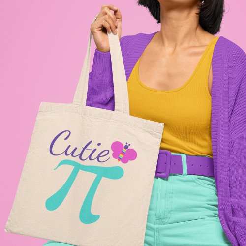 Cutie Pi Symbol Math Pun Tote Bag