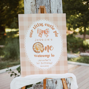 Cutie Pie 1st Birthday Welcome Foam Board