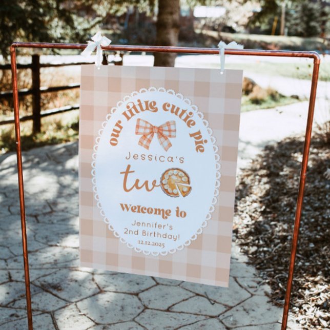 Cutie Pie 2nd Birthday Welcome Foam Board (Creator Uploaded)