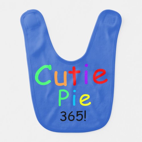 Cutie Pie 365 Baby Boy Blue Baby Bib