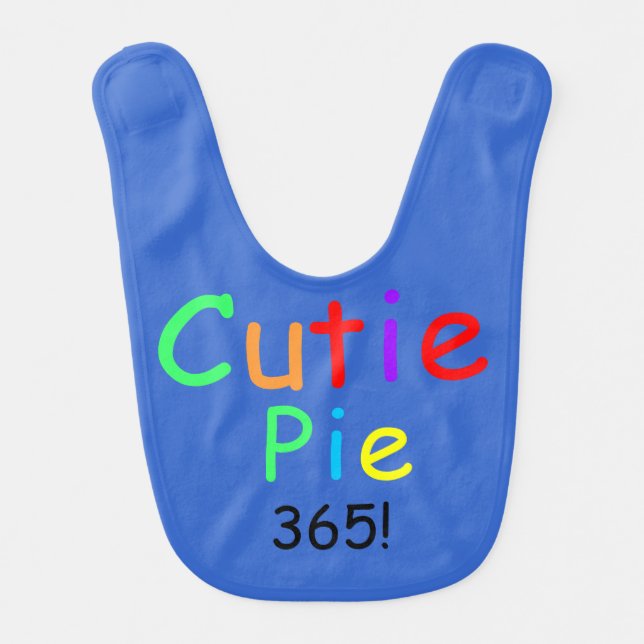 Cutie Pie 365 Baby Boy Blue Bib (Front)