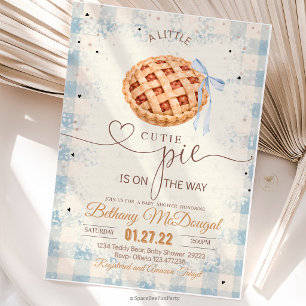Cutie Pie Baby Shower Boy Fall Thanksgiving Invitation