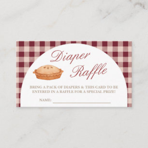 Cutie Pie Baby Shower Diaper Raffle Card