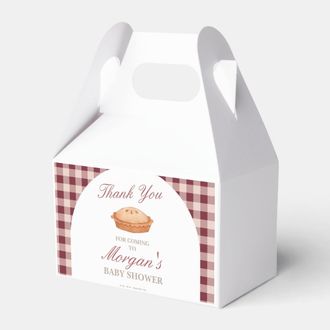 Cutie Pie Baby Shower Favor Boxes (Front Side)