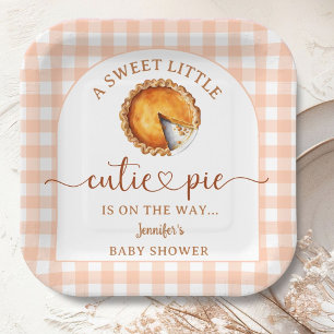 Cutie Pie Baby Shower gender Neutral Paper Plates