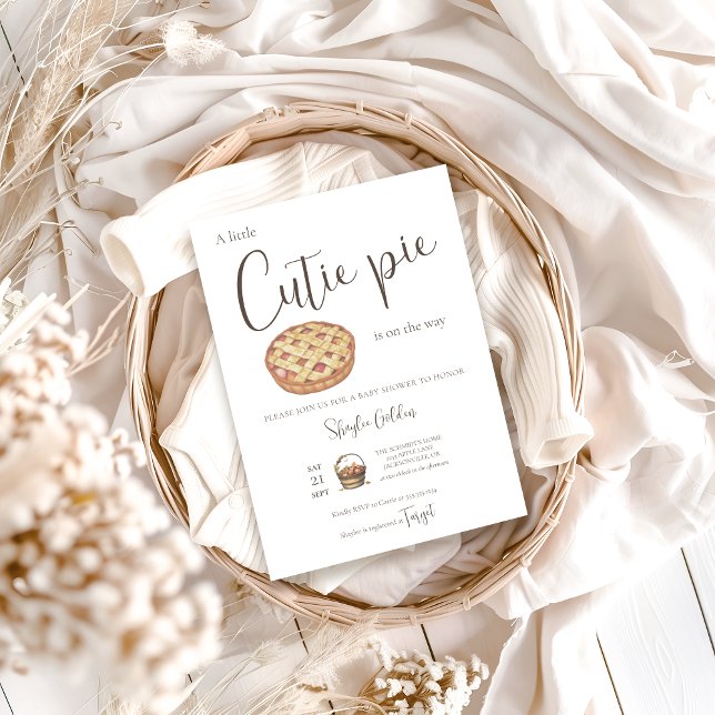Cutie Pie Baby Shower Invitation (Creator Uploaded)
