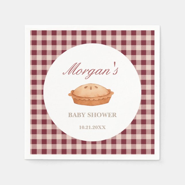Cutie Pie Baby Shower Paper Napkins (Front)