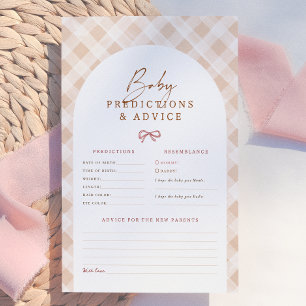 Cutie Pie Baby Shower Prediction & Advice Game