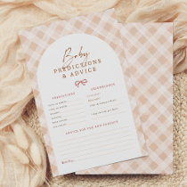 Cutie Pie Baby Shower Prediction & Advice Game