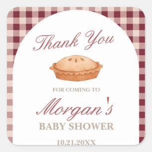 Cutie Pie Baby Shower Square Sticker