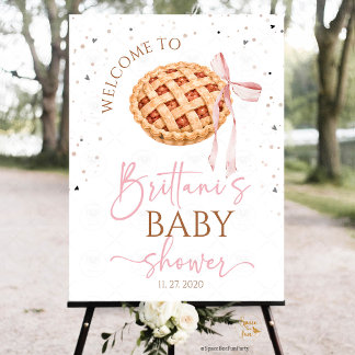 Cutie Pie Baby Shower Welcome Sign