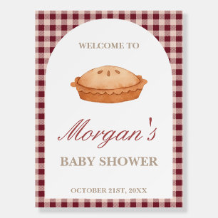 Cutie Pie Baby Shower Welcome Sign On A Foam Board