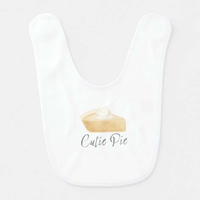 Cutie Pie Baby's First Thanksgiving Baby Bib (Front)