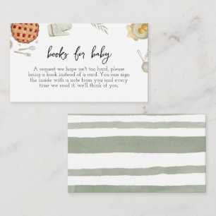 Cutie Pie Baking Books for Baby Shower Enclosure Card