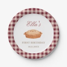 Cutie Pie Birthday Paper Plate