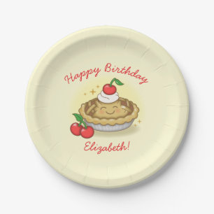 Cutie Pie Birthday Party Kids Cherry Paper Plates