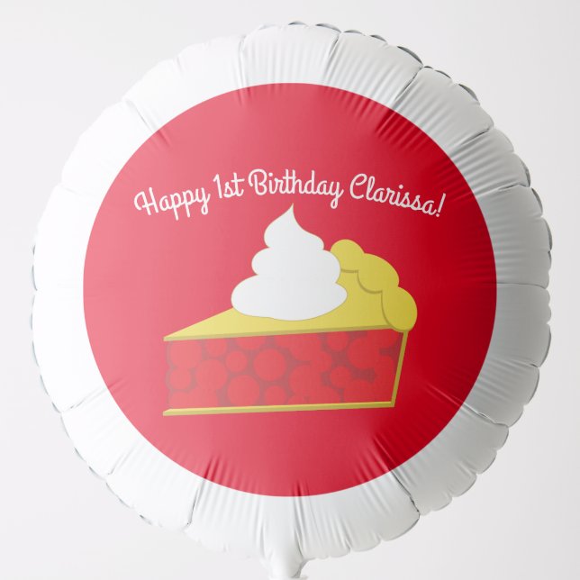 Cutie Pie Cherry 1st Birthday Party Theme Balloon (Front)