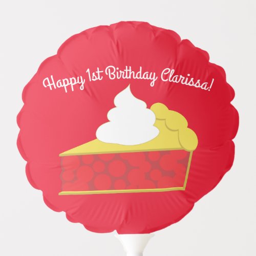 Cutie Pie Cherry 1st Birthday Party Theme Balloon