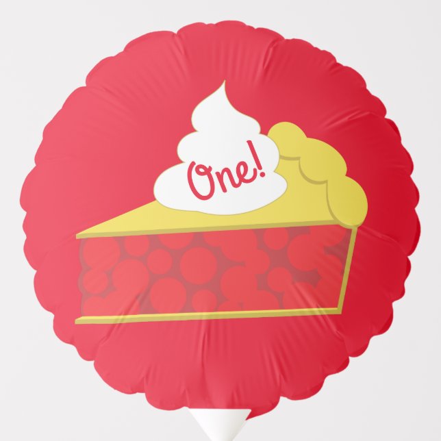 Cutie Pie Cherry 1st Birthday Party Theme Balloon (Front)