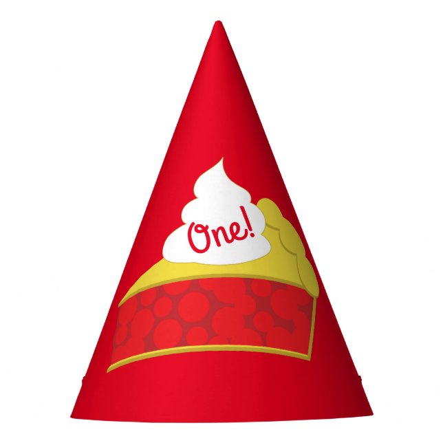 Cutie Pie Cherry 1st Birthday Party Theme Hat (Front)