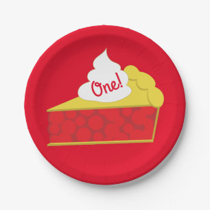 Cutie Pie Cherry 1st Birthday Party Theme Paper Plates