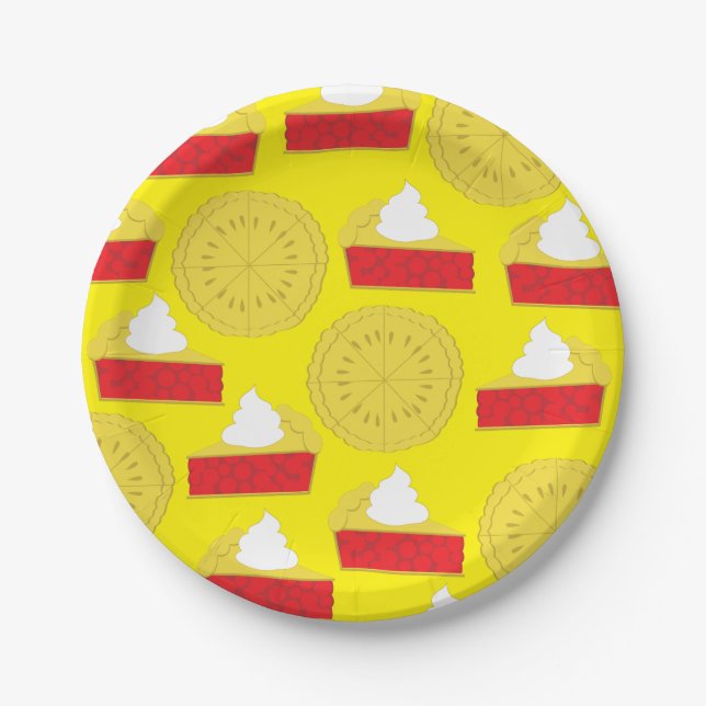 Cutie Pie Cherry 1st Birthday Party Theme Paper Plates (Front)